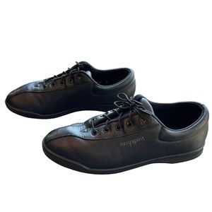 Easy Spirit Genuine Leather Black Low-Top Sneakers‎